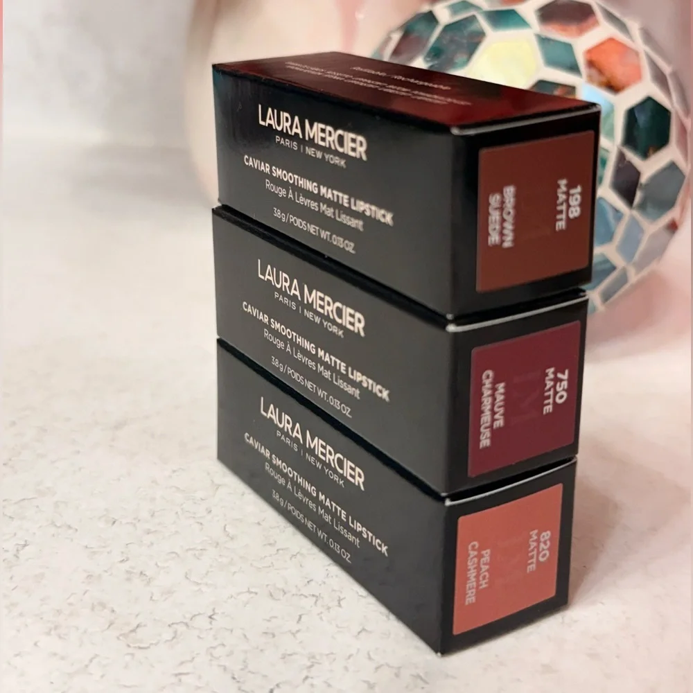 Laura Mercier Caviar Smoothing Matte Lipstick Bundle | New in Box